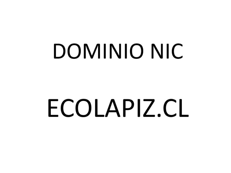 Dominio Web NIC ecolapiz.cl